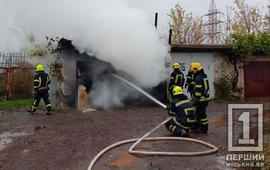 Зійшов на попіл та металевий каркас: у Кривому розі у гаражі згорів легковик