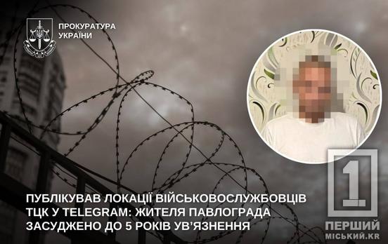 На Дніпропетровщині засудили чоловіка, який зливав локації ТЦК у Telegram