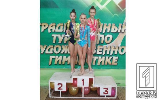 Гімнастки з криворізької спортивної школи блискуче виступили на турнірі «Олександріна-2022»