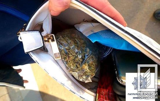 Целый пакет марихуаны:  патрульные Кривого Рога задержали женщину с наркотиками