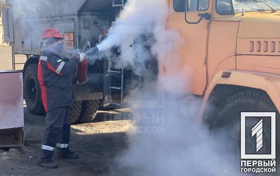 Пожар в автотранспортном цеху «Кривбассвзрывпрома»: в Кривом Роге состоялись совместные тренировки служб спасения и работников предприятия