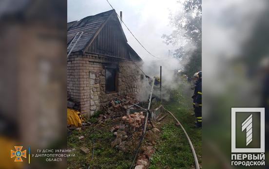 В Долгинцевском районе Кривого Рога сгорел дачный дом
