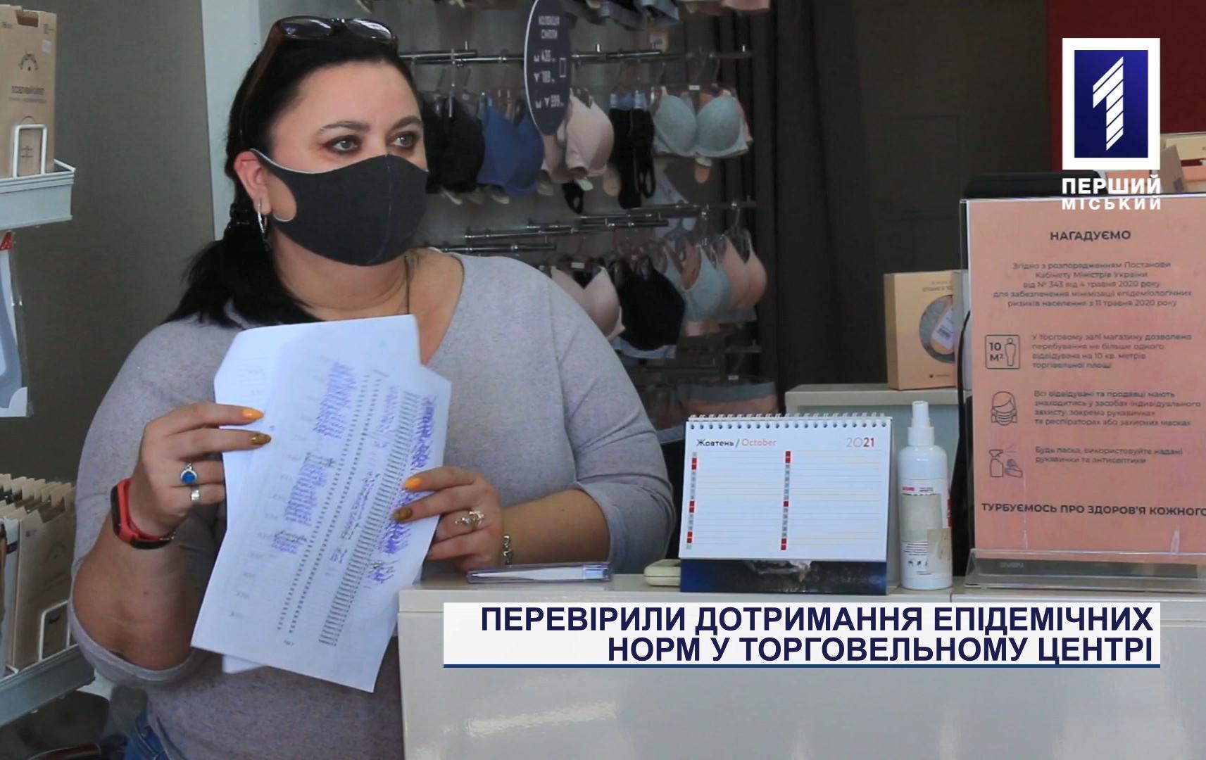 Перевірили дотримання протиепідемічних норм у торговому центрі