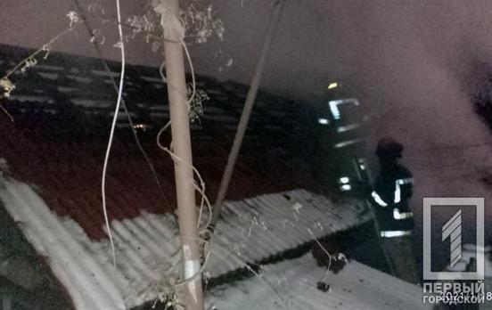 В Кривом Роге огонь повредил крышу частного дома и машину