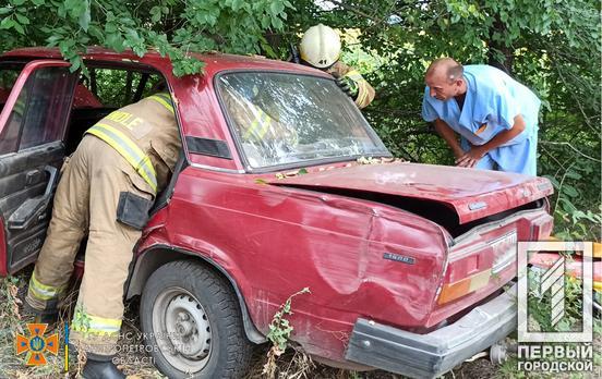 Возле села неподалёку от Кривого Рога произошло ДТП: погиб водитель, ещё одну женщину госпитализировали