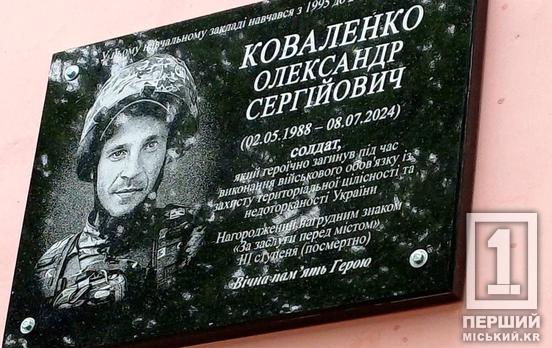 В Кривом Роге открыли мемориальные доски в честь Александра Коваленко и Юрия Кривовяза