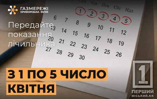 Стартував прийом показників газу: встигніть передати дані до 5 квітня