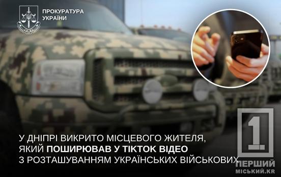 Распространял информацию о дислокации ВСУ в TikTok: в Днепре правоохранители сообщили о подозрении 46-летнему жителю города