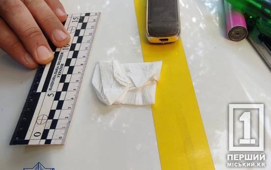 Ніхто не сховається від поліції: у Тернівському районі Кривого Рогу затриманий чоловік з наркотичним згортком