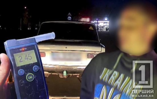 Життя нічому не навчило: у Тернівському районі Кривого Рогу зупинили невиправного керманича-п'яничку