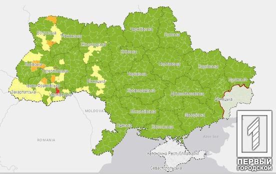 Какие районы Украины попали в красную зону в зависимости от эпидситуации с COVID-19
