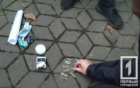 В Кривом Роге полицейские обнаружили слип-пакеты с «травкой» у двоих горожан