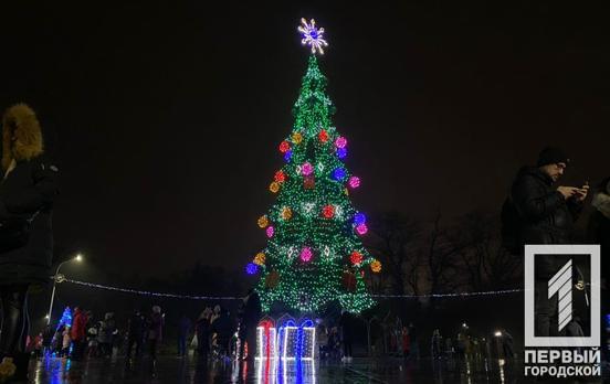В Кривом Роге зажгли огни на главной новогодней ёлке