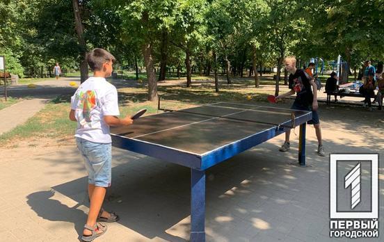 В одном из парков Кривого Рога состоялись районные соревнования по настольному теннису среди школьников