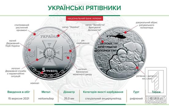 «Украинские спасатели»: в Украине ввели в обращение новую памятную монету, посвященную нелегкой профессии