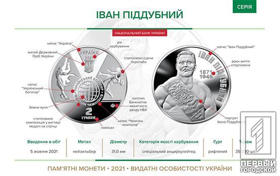 В Украине ввели в оборот новую памятную монету «Иван Поддубный»