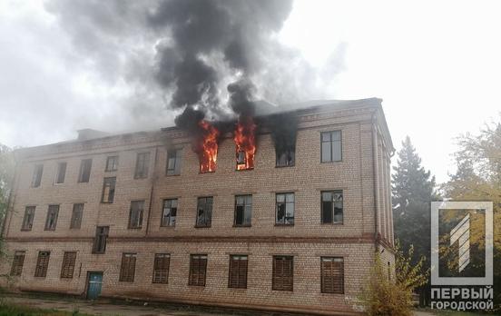 Спасатели Кривого Рога боролись с масштабным пожаром в заброшенном доме