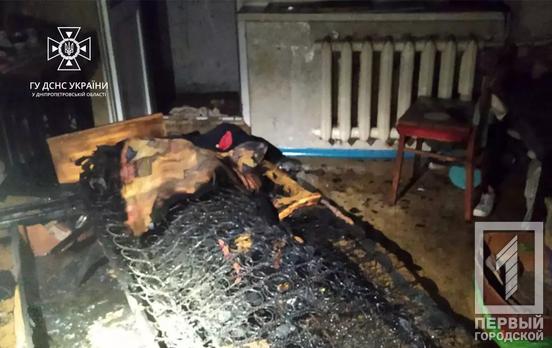 Во время пожара в одном из районов Кривого Рога спасли пенсионерку