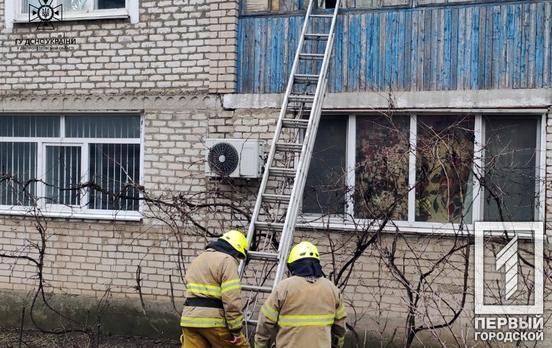 В Криворожском районе спасатели помогли женщине, которую собственный ребенок ненароком закрыл на балконе