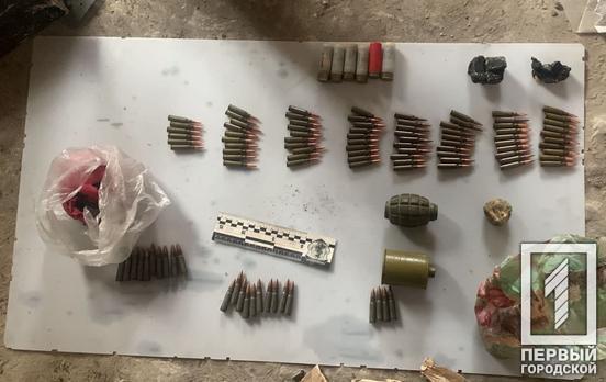 100 патронов, корпус от гранаты и взрывчатку обнаружила и изъяла полиция у криворожанина