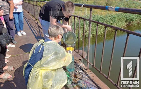 В Кривом Роге отобрали пробы воды из рек Ингулец и Саксагань в рамках ежемесячного мониторинга, в июне обнаружили некоторые превышения показателей