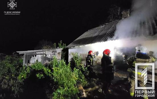 В Криворожском районе огонь среди ночи унес жизнь 72-летнего мужчины