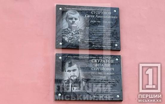 Віддали своє життя за незалежність України: у Кривому Розі відкрили пам’ятні меморіали Євгену Супрунову та Віталію Скуратову