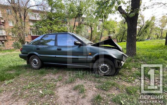 Після ДТП заховав авто у дворі: у Металургійному районі Кривого Рогу Toyota знесла стовп