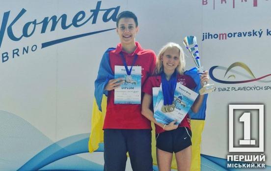 Рекорд та сім відзнак на двох: плавці криворізької ДЮСШ №10  привезли низку нагород із Чехії