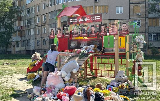 Не забудемо і не пробачимо: у Кривому Розі з перезвоном дзвоників вшанували пам'ять дев'ятьох дітей, убитих російською ракетою