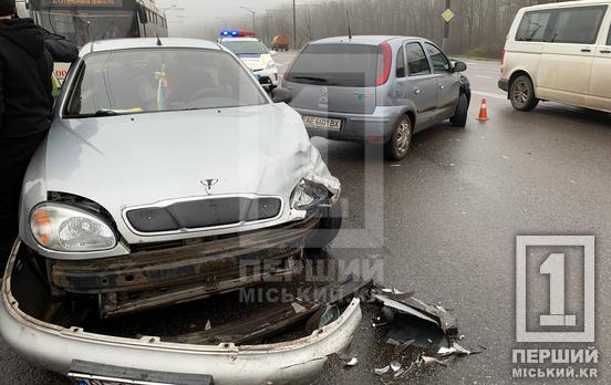 Второстепенная «против» главной: на Днепровском шоссе столкнулись Daewoo и Opel