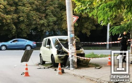 Врізався у стовп та втік: у Кривому Розі патрульні розшукали нетверезого водія