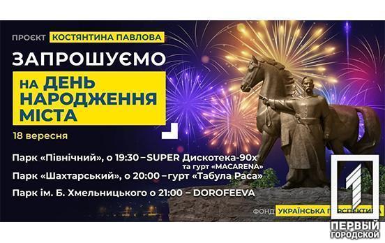 Где и как смогут развлечься жители Кривого Рога на праздновании дня города: программа мероприятий