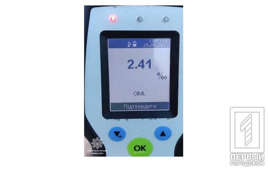 Управляйте ответственно: в Кривом Роге поймали нетрезвого водителя