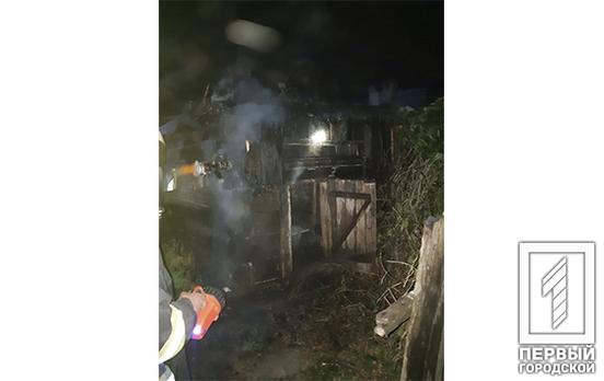 В Кривом Роге ночью сгорел сарай, никто не пострадал